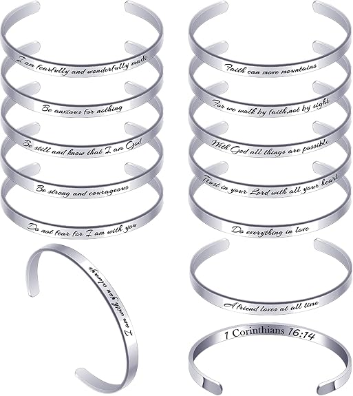 GraceWords Silver Scripture Cuff